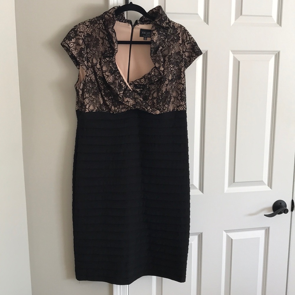 Black lace cocktail dress
